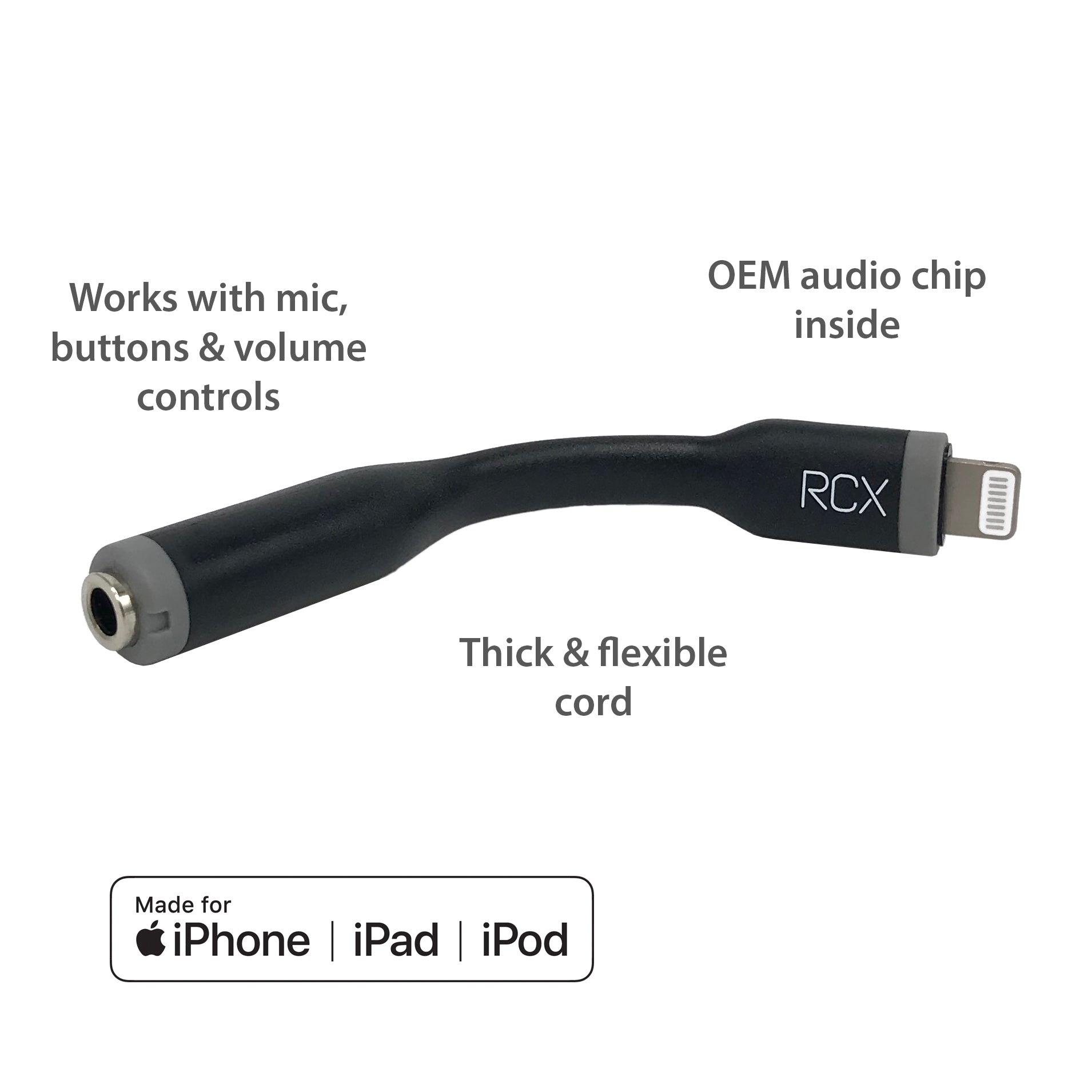 Adaptateur Lightning / Jack 3,5 mm - Retail Box (Apple) : Connectez